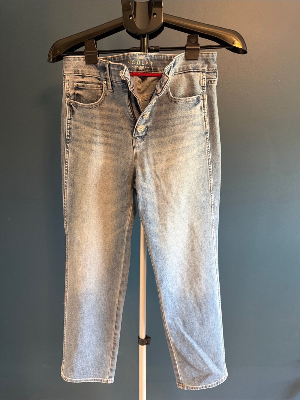White House Black Market Light Blue Cropped Jeans